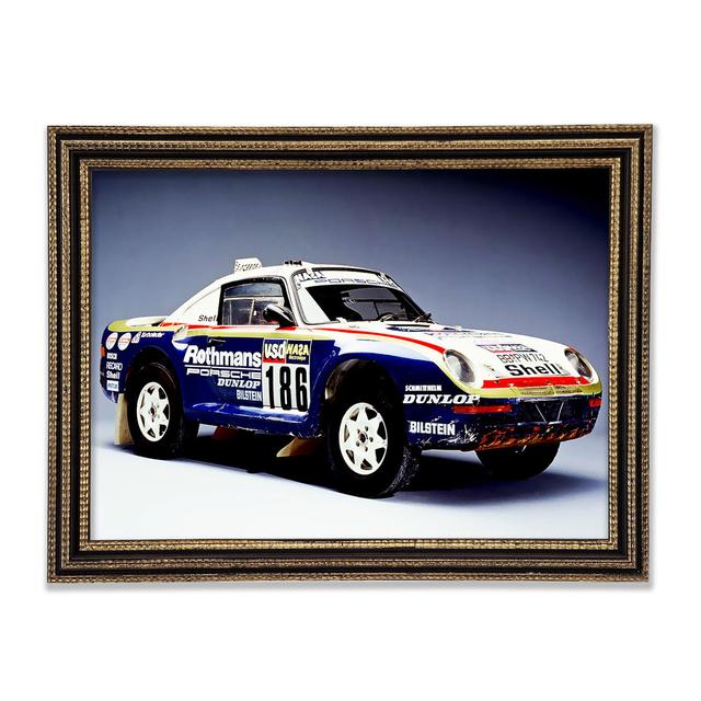 Dakar Rally Porsche - Print Ebern Designs Size: 84.1cm H x 118.9cm W x 3cm D on Productcaster.