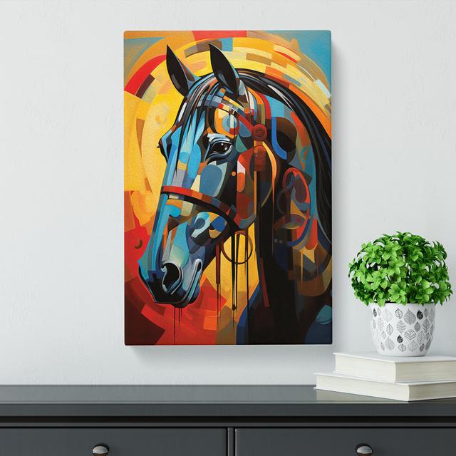 Horse Modern - Art Prints Natur Pur Size: 50cm H x 35cm W x 3cm D on Productcaster.