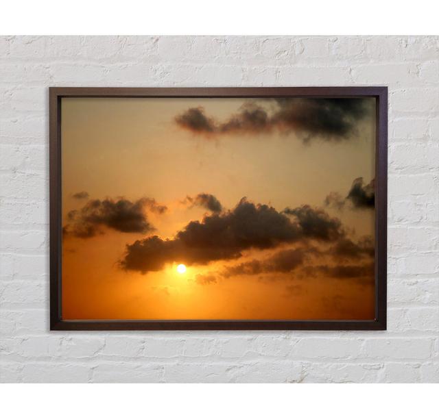 Warm Sunset - Single Picture Frame Art Prints on Canvas Ebern Designs Size: 100cm H x 141.4cm W x 3.3cm D on Productcaster.