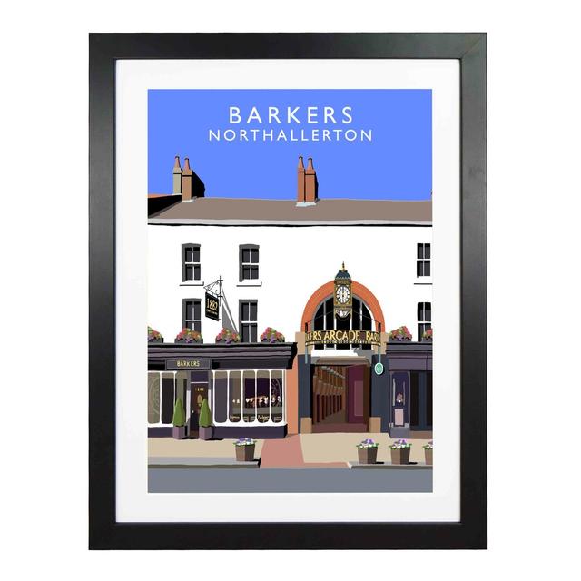 Barkers Northallerton by Richard O'Neil - Print East Urban Home Format: Black Wood Frame, Size: 43.5 cm H x 33.5 cm W x 2.2 cm D on Productcaster.