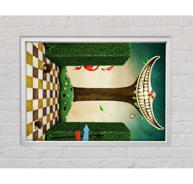 Alice In Wonderland Cheshire Cat - Single Picture Frame Art Prints on Canvas Bright Star Size: 118.9cm H x 84.1cm W x 3.3cm D on Productcaster.