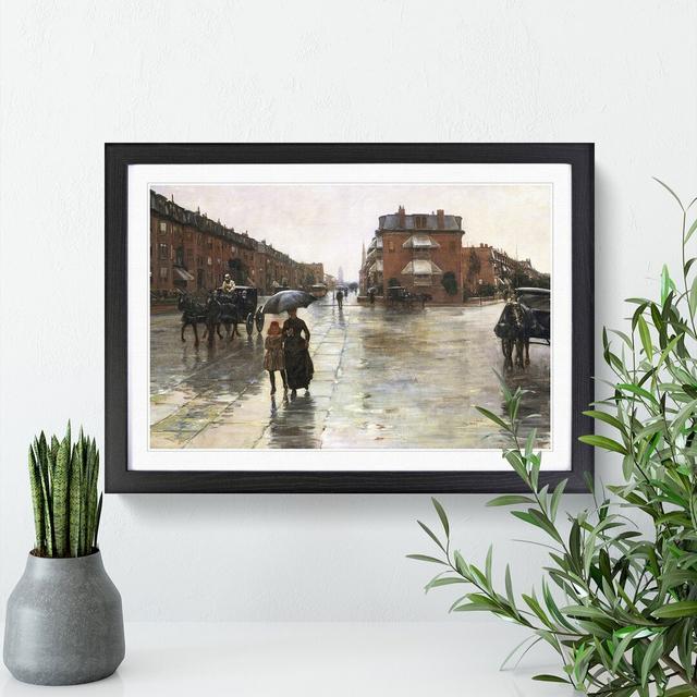 Rainy Day, Boston by Childe Hassam - Picture Frame Painting East Urban Home Frame Option: Black Framed, Size: 48cm H x 65cm W x 2cm D on Productcaster.