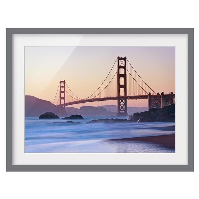 Romantic San Francisco - Picture Frame Photograph Print on Paper East Urban Home Frame Options: Matt grey, Size: 40cm H x 55cm W on Productcaster.