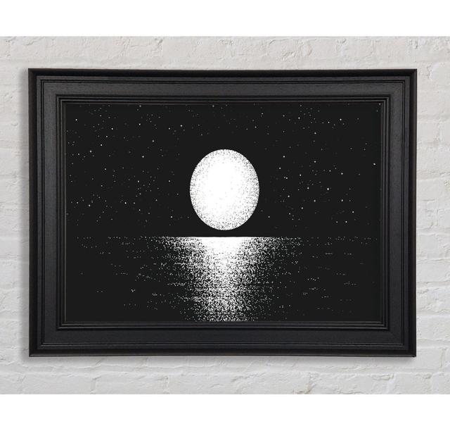 Moonlight Over The Sea Framed Print Highland Dunes Size: 59.7cm H x 84.1cm W x 8cm D on Productcaster.