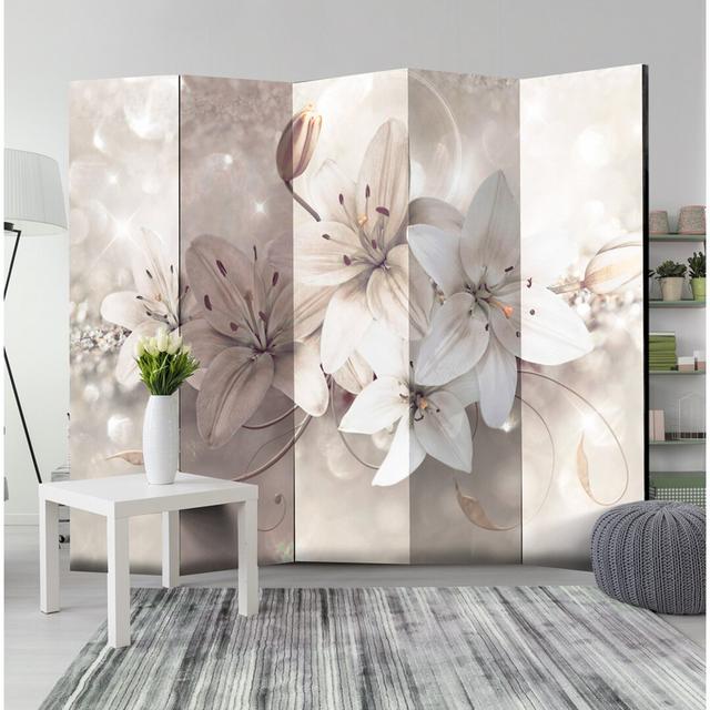 172cm H Solid Wood Folding Room Divider Latitude Run Number of Panels: 5 on Productcaster.