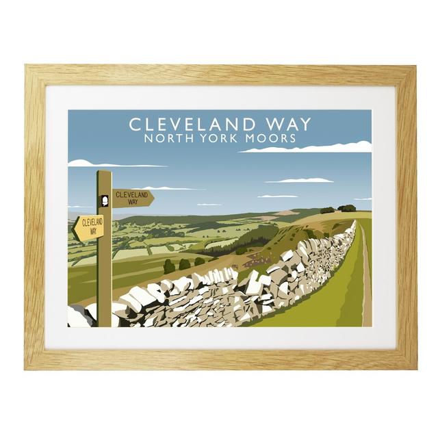 Cleveland Way 3 by Richard O'Neil - Graphic Art Print on Paper East Urban Home Format: Oak Wood Frame, Size: 44 cm H x 54 cm W x 2.2 cm D on Productcaster.