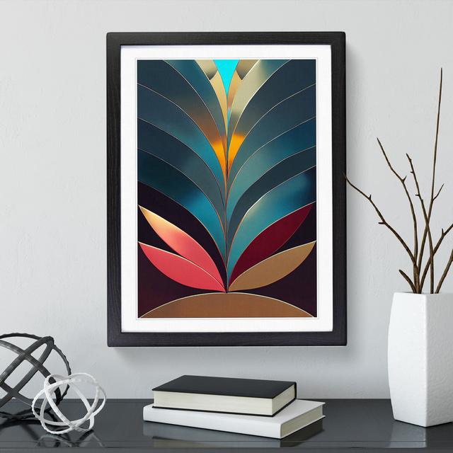 XV1022-4022X Special Abstract Feathers No.5 - Single Picture Frame Print World Menagerie Frame Colour: Black, Size: 46cm H x 34cm W x 2cm D on Productcaster.