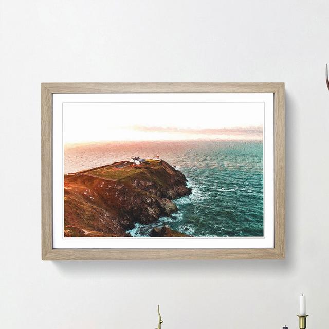 Howth Beacon in Dublin Ireland - Picture Frame Painting Print East Urban Home Size: 36cm H x 48cm W x 2cm D, Frame Option: Oak Framed on Productcaster.