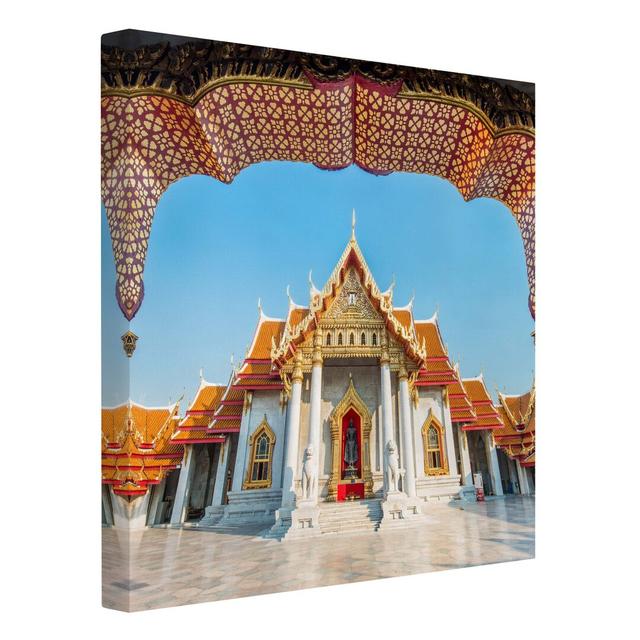 Temple in Bangkok - Wrapped Canvas Graphic Art Latitude Vive Format: 260gsm canvas, Size: 40cm H x 40cm W on Productcaster.