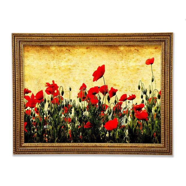 Poppy Field Golden Skys - Single Picture Frame Print Latitude Run Size: 59.1cm H x 84.1cm W x 8cm D, Format: Black Framed Paper on Productcaster.