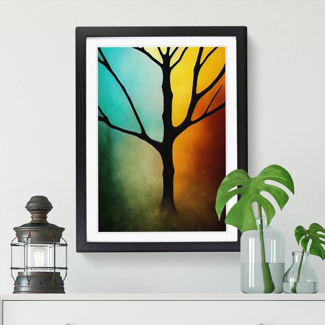 Tree Abstract In Colour Vol.6 - Print Marlow Home Co. Size: 34cm H x 25cm W x 2cm D, Frame Option: Oak on Productcaster.