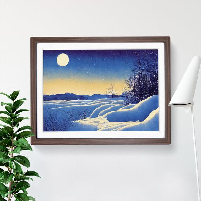 XH1022-10232X Winter Landscape Sunrise Vol.2 - Single Picture Frame Print Marlow Home Co. Size: 46cm H x 64cm W x 2cm D, Format: Walnut Framed on Productcaster.