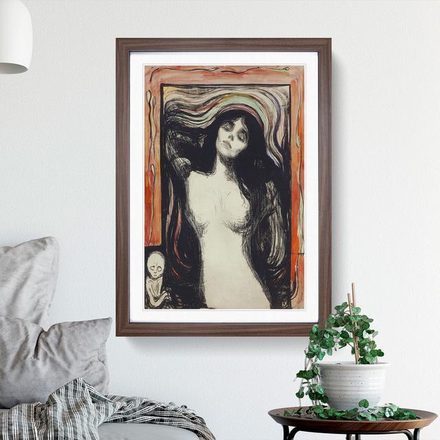 Madonna Vol.1 by Edvard Munch - Picture Frame Painting East Urban Home Size: 48cm H x 36cm W x 2cm D, Frame Option: Walnut Framed on Productcaster.