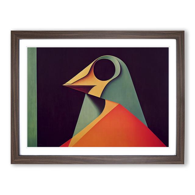 Stupendous Abstract Bird - Picture Frame Graphic Art Metro Lane Frame Colour: Walnut, Size: 46cm H x 64cm W x 2cm D on Productcaster.