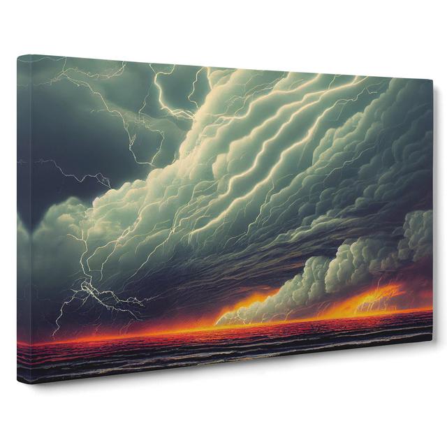 Thunderstorm Clouds Vol.2 - Wrapped Canvas Graphic Art Latitude Run Size: 40cm H x 60cm W x 3cm D on Productcaster.