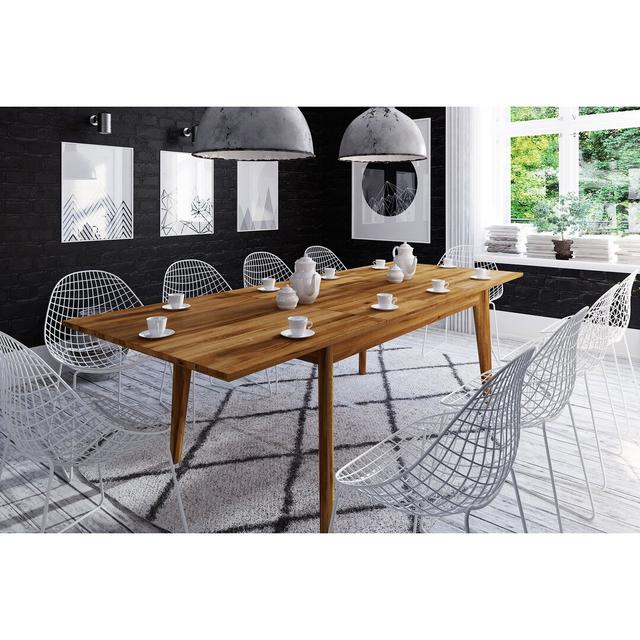 Gant Extendable Dining Table Gracie Oaks Colour: Wild Oak, Size: H77 x L175 x W100cm on Productcaster.