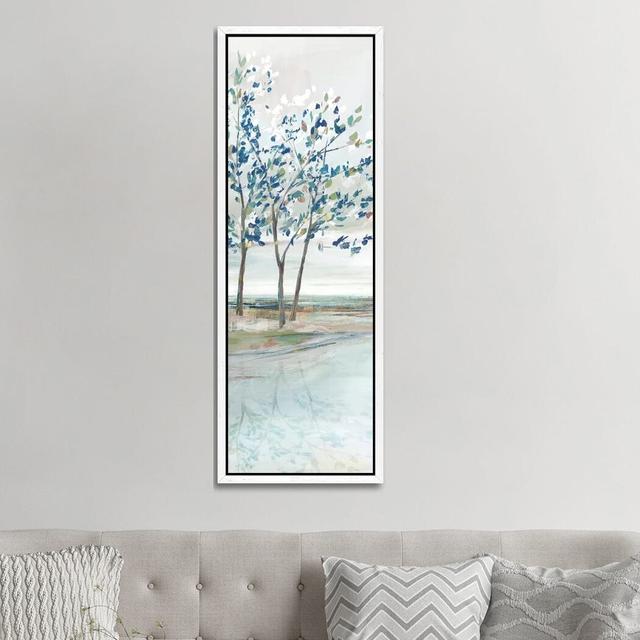 Blue Ridge III by Isabelle Z - Panoramic Graphic Art Print on Canvas Union Rustic Size: 121.92cm H x 40.64cm W x 3.81cm D, Format: Wrapped Canvas on Productcaster.