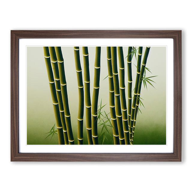 Bold Bamboo Forest - Picture Frame Graphic Art 17 Stories Size: 46cm H x 64cm W x 2cm D, Frame Colour: Walnut Framed on Productcaster.