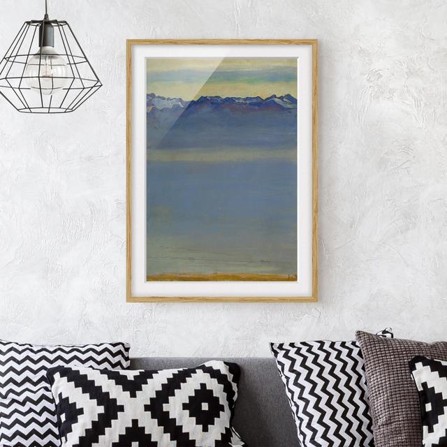 Gerahmter Kunstdruck Genfer See mit Alpen von Ferdinand Hodler East Urban Home Rahmenoptionen: Naturbelassenes Eiche, Größe: 70 cm H x 50 cm B on Productcaster.