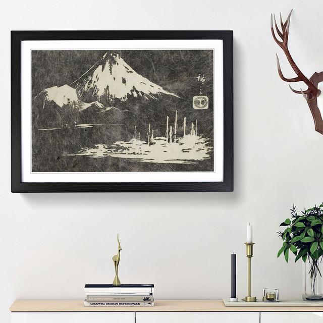 Mount Fuji by Utagawa Hiroshige - Picture Frame Painting Print East Urban Home Size: 36cm H x 48cm W x 2cm D, Frame Option: Black Framed on Productcaster.