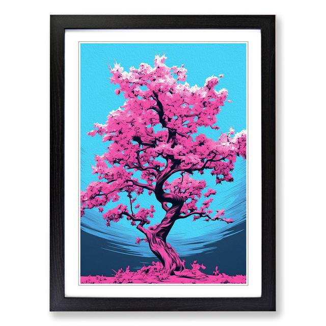 Cherry Blossom Tree Pop No.3 - Print Marlow Home Co. Format: Black Framed, Size: 64cm H x 46cm W x 2cm D on Productcaster.