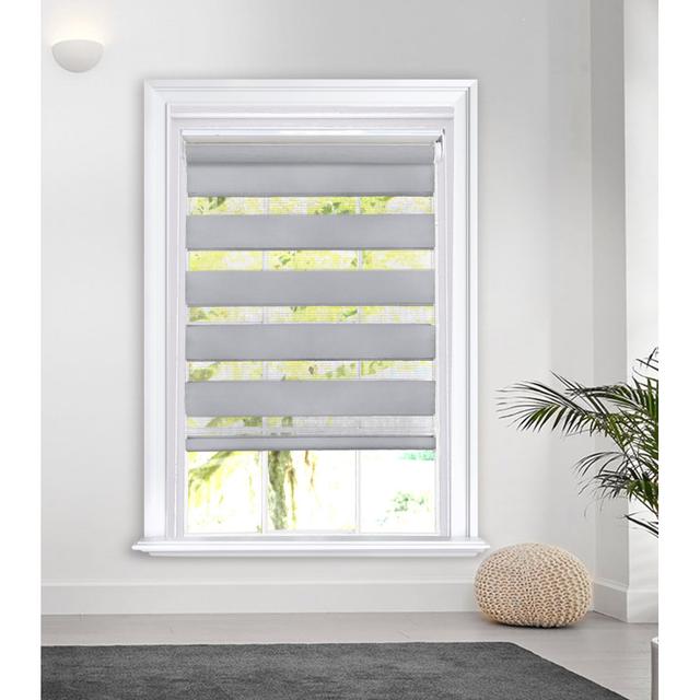 Day & Night Blind Zebra Roller Blind Grey Symple Stuff Colour: Gray, Blind Size: 150"W x 165"L on Productcaster.