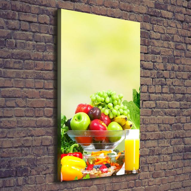 Vegetables And Fruits - Wrapped Canvas Art Prints Latitude Run on Productcaster.