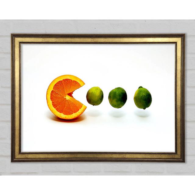 Lime Eating Orange - Einzelne Bilderrahmen Kunstdrucke Ebern Designs Größe: 59,7 cm H x 84,1 cm B x 1,5 cm T on Productcaster.