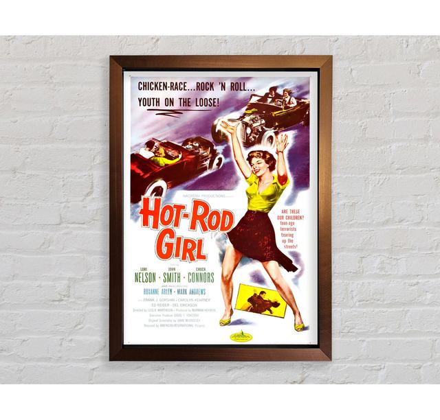 Hot Rod Girl Poster 1 - Single Picture Frame Art Prints Bright Star Size: 59.7cm H x 42cm W x 3.4cm D on Productcaster.