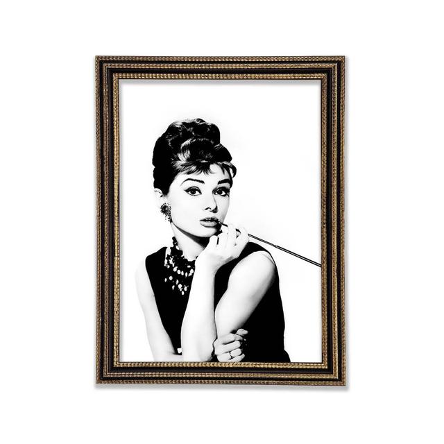 Audrey Hepburn Cigarette - Single Picture Frame Art Prints Canora Grey Size: 42cm H x 29.1cm W x 3cm D on Productcaster.