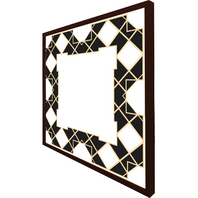 Assam Deco Diamond Border - Single Picture Frame Print Fairmont Park Format: Brown Framed, Size: 41cm H x 41cm W x 4cm D on Productcaster.