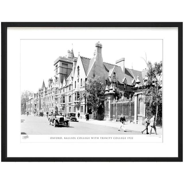 Oxford, Balliol College With Trinity College 1922 by Francis Frith - Single Picture Frame Print The Francis Frith Collection Size: 40cm H x 50cm W x 2 on Productcaster.