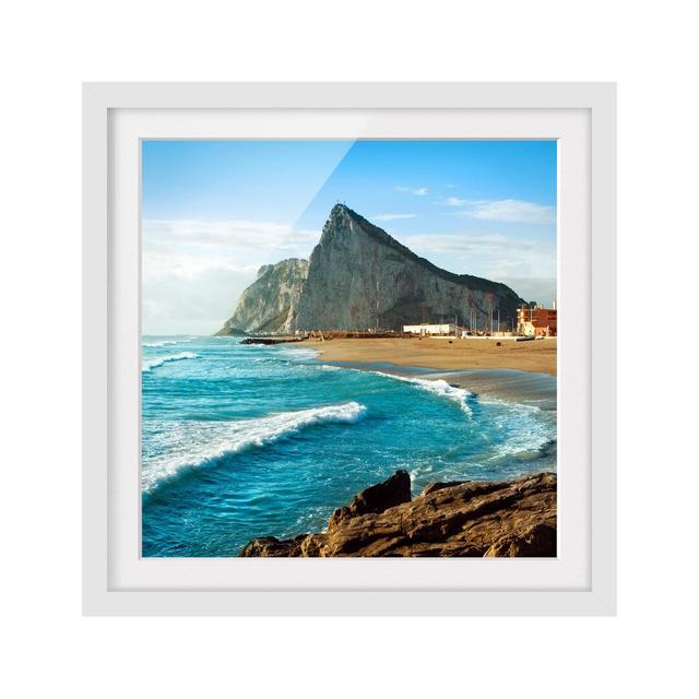 Gibraltar by the Sea - Picture Frame Photograph Print on Paper East Urban Home Frame Options: Matt white, Size: 50cm H x 50cm W on Productcaster.