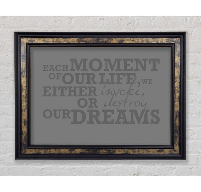 Each Moment Of Our Life Grey - Single Picture Frame Art Prints Bright Star Size: 21cm H x 42cm W x 8cm D on Productcaster.