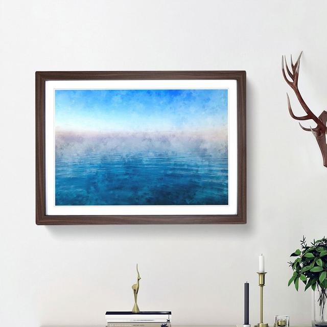 Peaceful Horizon - Picture Frame Painting Print East Urban Home Size: 33cm H x 45cm W x 2cm D, Frame Option: Walnut Framed on Productcaster.