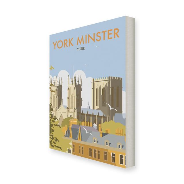 York Minster by Dave Thompson Vintage Advertisement on Canvas East Urban Home Size: 45 cm H x 30 cm W x 5 cm D on Productcaster.