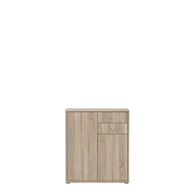 Amandla 2 Drawer 73.7Cm W Combi Chest Wade Logan Colour: Sonoma Oak on Productcaster.