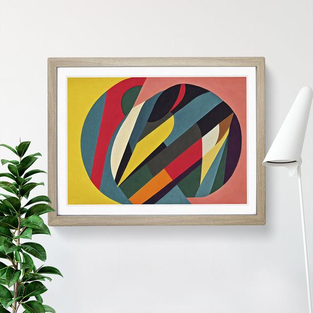 Fab Modern Abstract - Single Picture Frame Print Metro Lane Size: 25cm H x 34cm W x 2cm D, Frame Colour: Oak Framed on Productcaster.