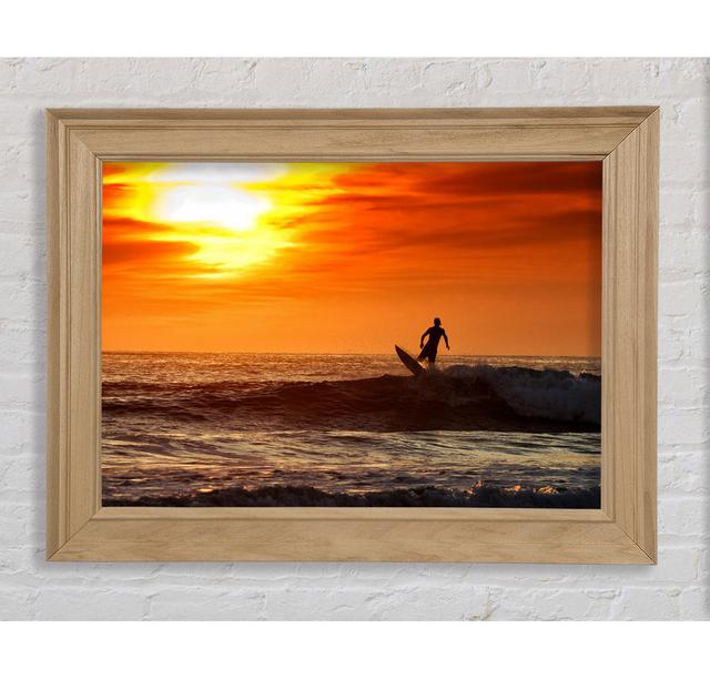 Sunset Surfing - Single Picture Frame Art Prints Bright Star Size: 29.7cm H x 42cm W x 8cm D on Productcaster.