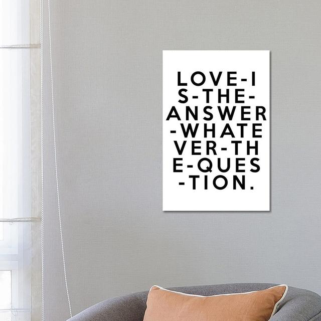 Love Is The Answer - Print Happy Larry Size: 66.04cm H x 45.72cm W x 3.81cm D on Productcaster.