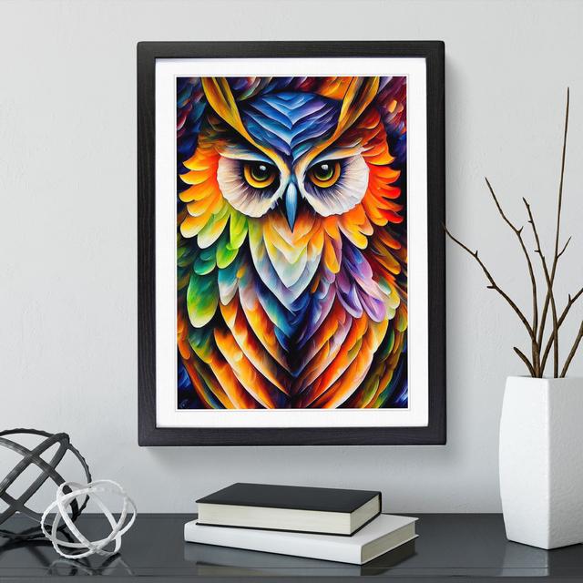 Portrait Of A Long Eared Owl No.1 - Single Picture Frame Painting Alpen Home Frame Colour: Black Framed, Size: 46cm H x 34cm W x 2cm D on Productcaster.