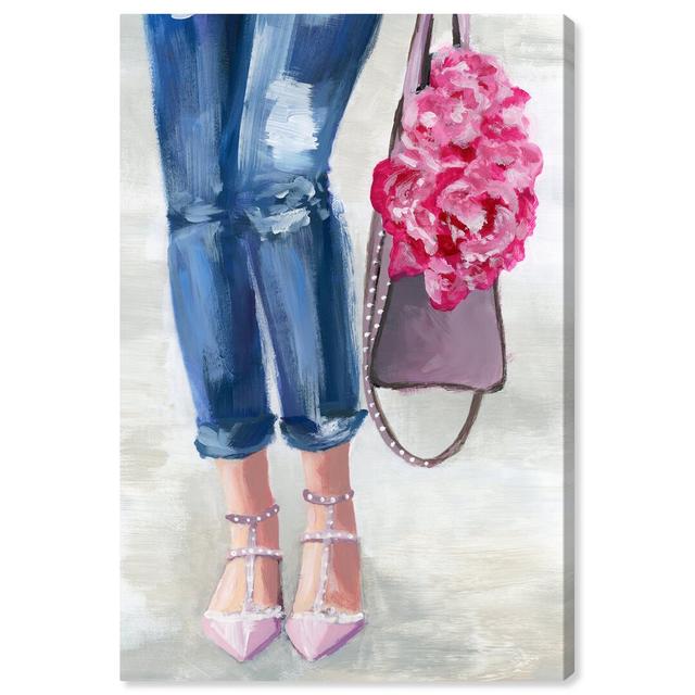 'Out and about Blush' Print on Wrapped Canvas Oliver Gal Size: 61cm H x 40.6cm W on Productcaster.