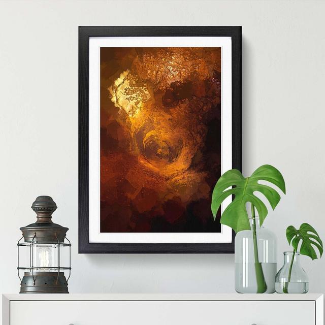 Tunnel Through the Forest in Abstract - Picture Frame Graphic Art Print East Urban Home Size: 60cm H x 40cm W x 2cm D, Frame Option: Black on Productcaster.