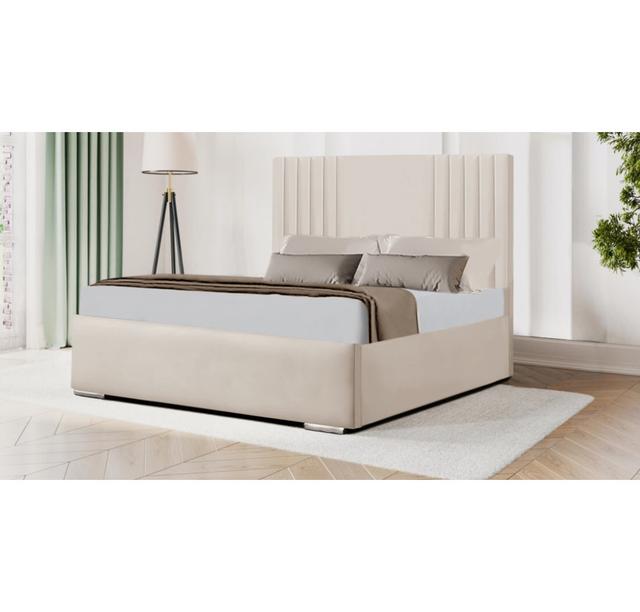 Amire Bed Frame Latitude Run Colour: Coffee, Size: Small Double (4') on Productcaster.