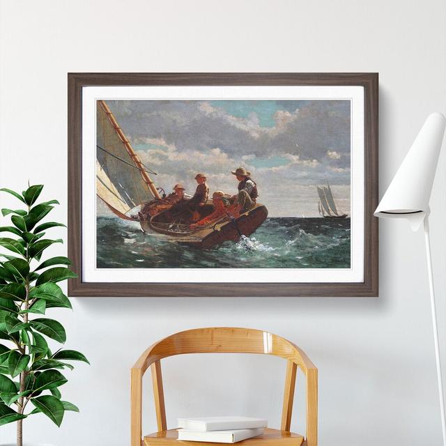 A Fair Wind by Winslow Homer - Picture Frame Painting East Urban Home Frame Option: Walnut Framed, Size: 36cm H x 48cm W x 2cm D on Productcaster.