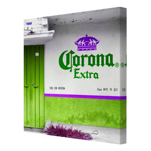 Corona Extra in Green Photographic Print on Canvas East Urban Home Size: 40 L x 40 W on Productcaster.