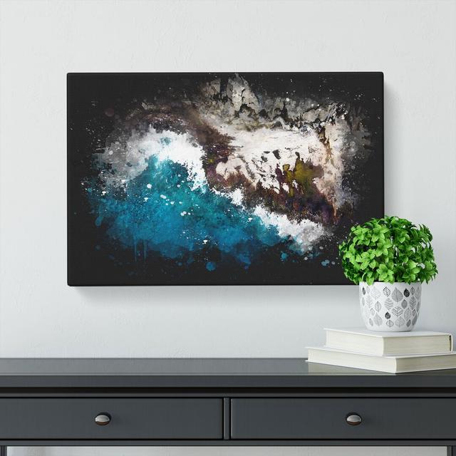 The Coast of Honolulu Hawaii - Wrapped Canvas Graphic Art Print East Urban Home Size: 60cm H x 91cm W x 3cm D on Productcaster.