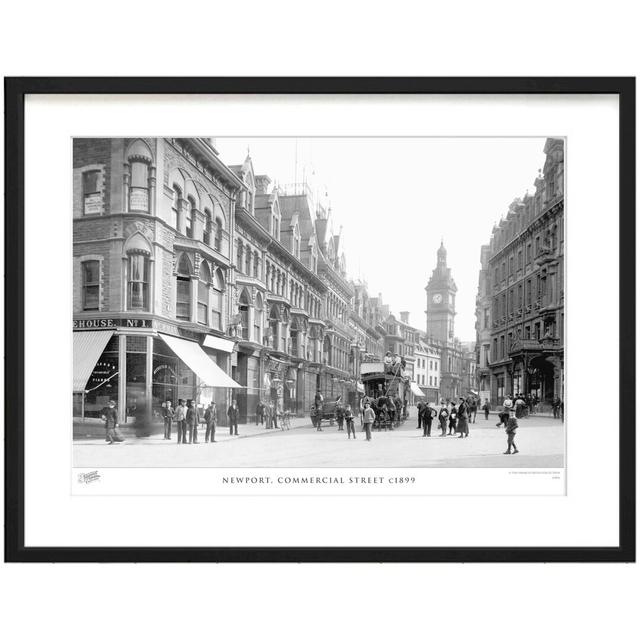 'Newport, Commercial Street C1899' - Picture Frame Photograph Print on Paper The Francis Frith Collection Size: 60cm H x 80cm W x 2.3cm D, Colour: Bla on Productcaster.