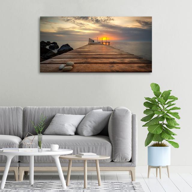 Canvas Print - Wall Art - Prints On Canvas - 100X50 Image Picture Theme: Wooden Pier House of Hampton on Productcaster.