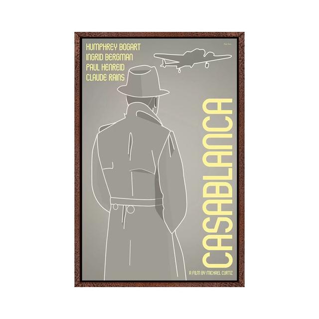 Casablanca Happy Larry Format: Classic Brown Wood Framed, Size: 152.4cm H x 101.6cm W x 3.81cm D on Productcaster.